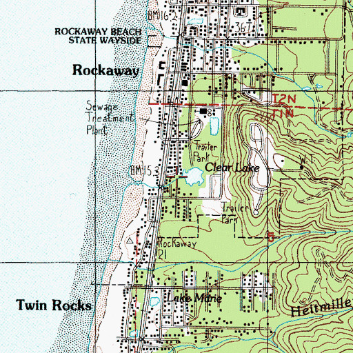 Topographic Map of Clear Lake, OR