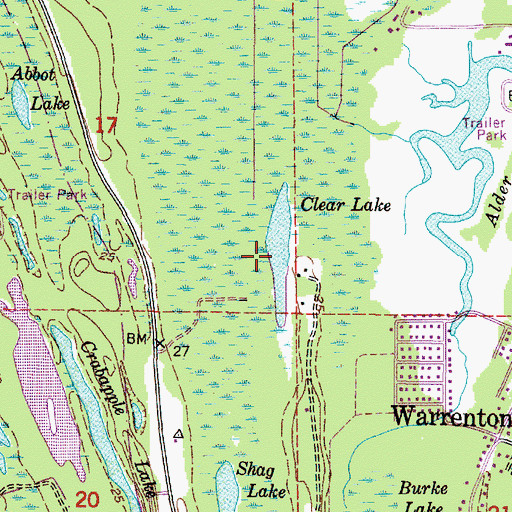 Topographic Map of Clear Lake, OR