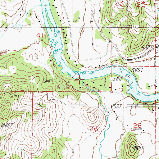 Topographic Map of Clover Creek, OR