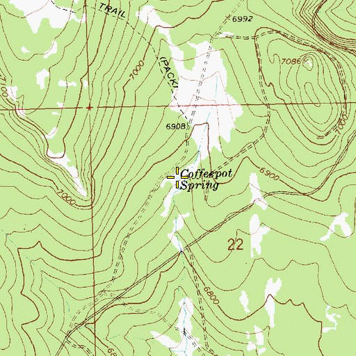Topographic Map of Coffeepot Spring, OR