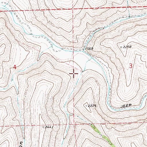 Topographic Map of Coffin Canyon, OR