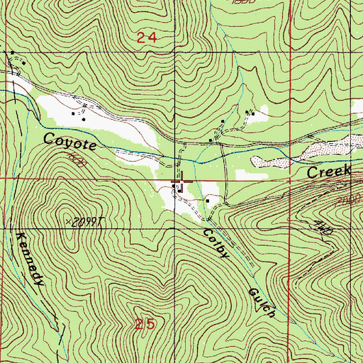 Topographic Map of Colby Gulch, OR