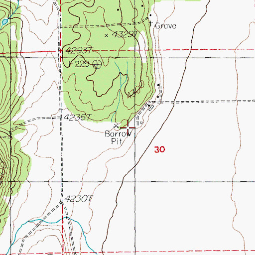 Topographic Map of Coleman Ranch, OR