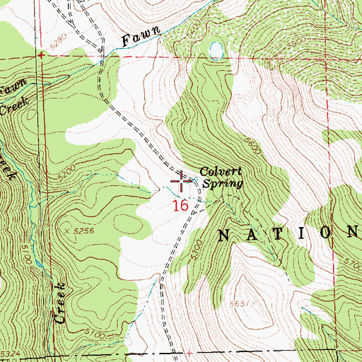 Topographic Map of Colvert Spring, OR