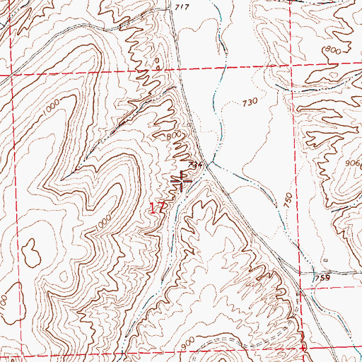 Topographic Map of Cow Canyon, OR