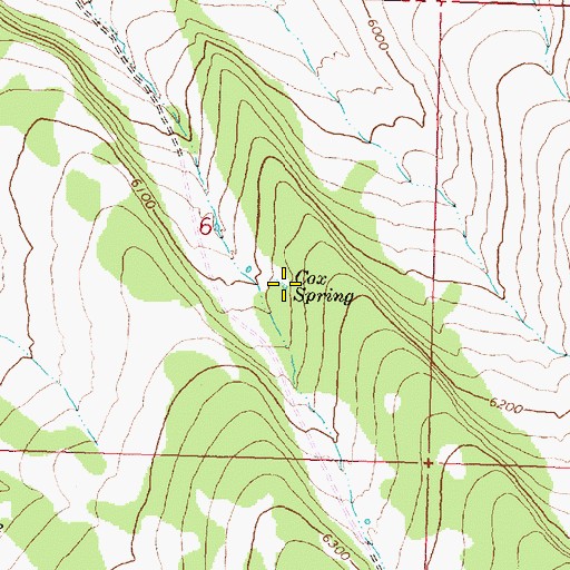 Topographic Map of Cox Spring, OR