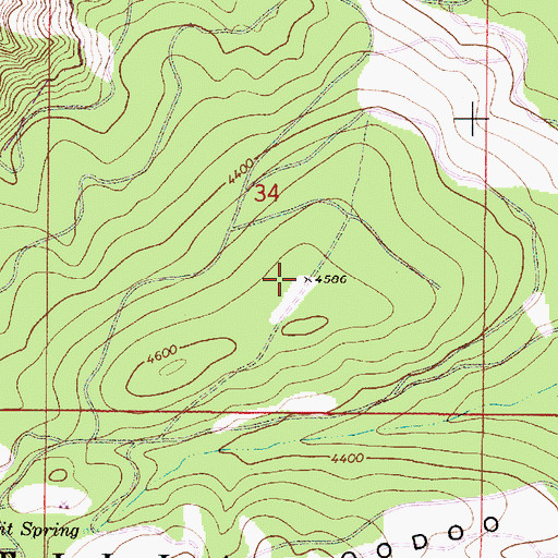 Topographic Map of Cross Canyon Trail, OR