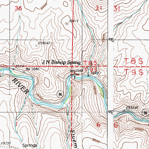 Topographic Map of Crystal Palace Gulch, OR