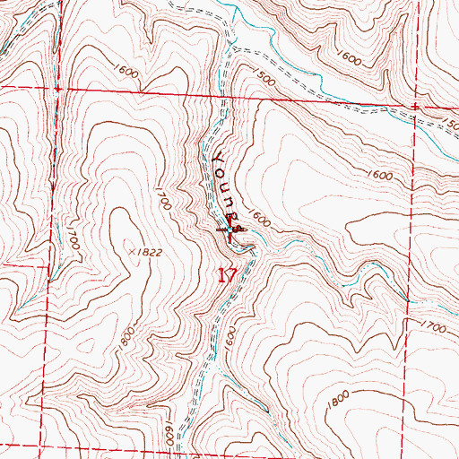 Topographic Map of Davis Canyon, OR