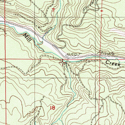 Topographic Map of Deer Creek, OR