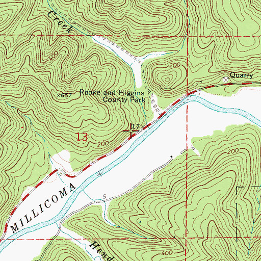 Topographic Map of Deton Creek, OR