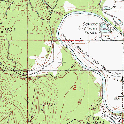 Topographic Map of Dewey Creek, OR