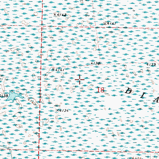 Topographic Map of Diamond Swamp, OR