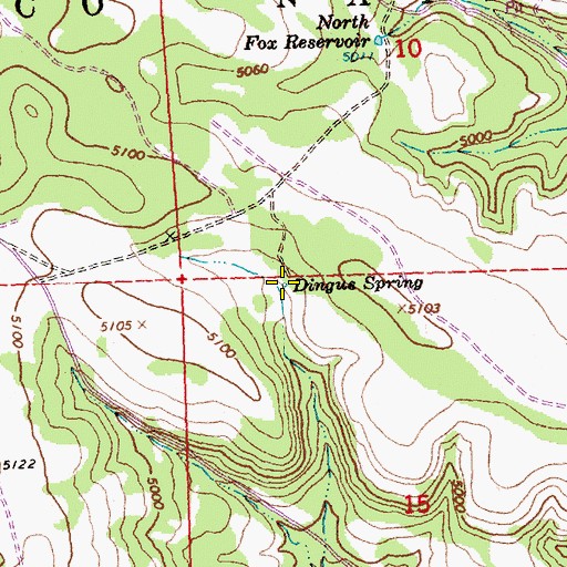 Topographic Map of Dingus Spring, OR
