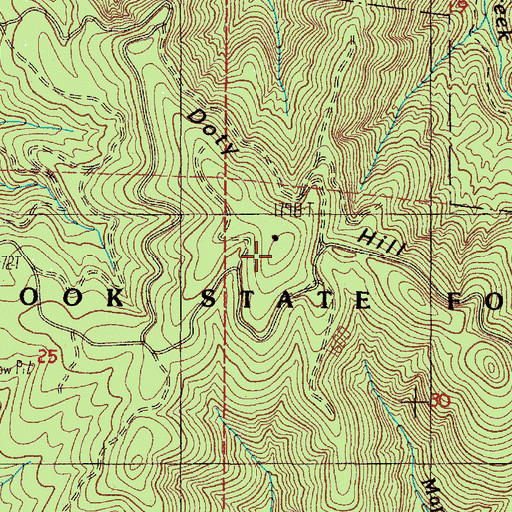 Topographic Map of Doty Hill, OR