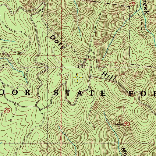 Topographic Map of Doty Hill, OR