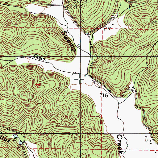 Topographic Map of Druggs Creek, OR