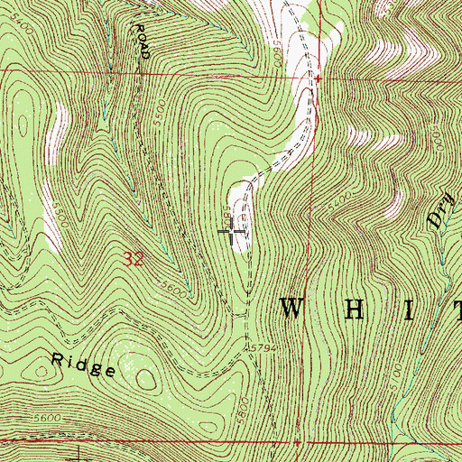 Topographic Map of Dry Beaver Ridge, OR