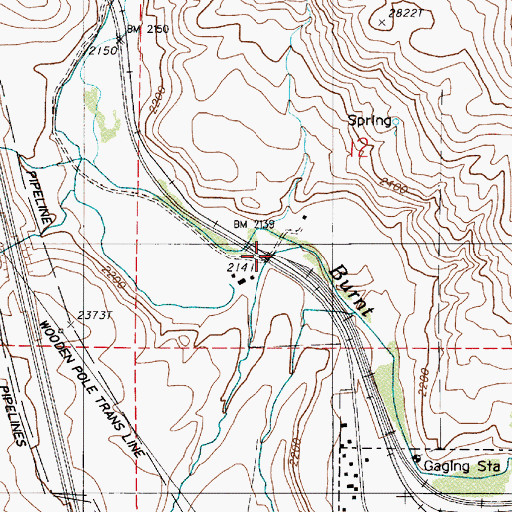 Topographic Map of Durbin Creek, OR