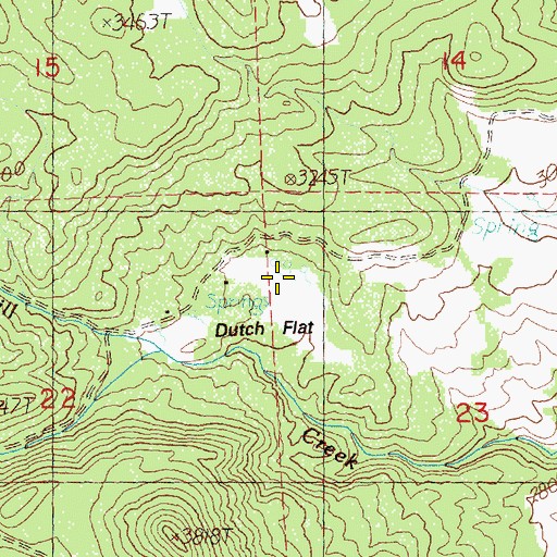 Topographic Map of Dutch Flat, OR