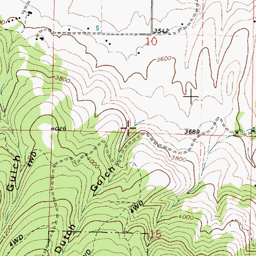 Topographic Map of Dutch Gulch, OR
