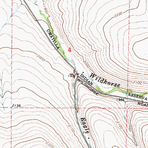 Topographic Map of Eagle Creek, OR