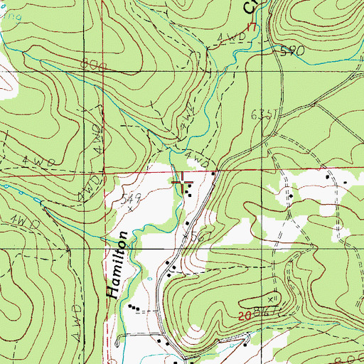 Topographic Map of East Berlin School (historical), OR