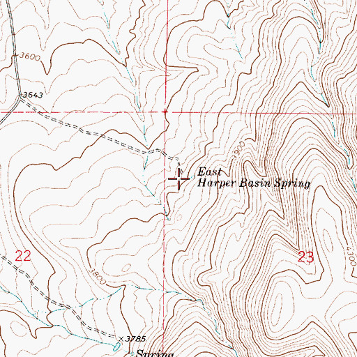 Topographic Map of East Harper Basin Spring, OR