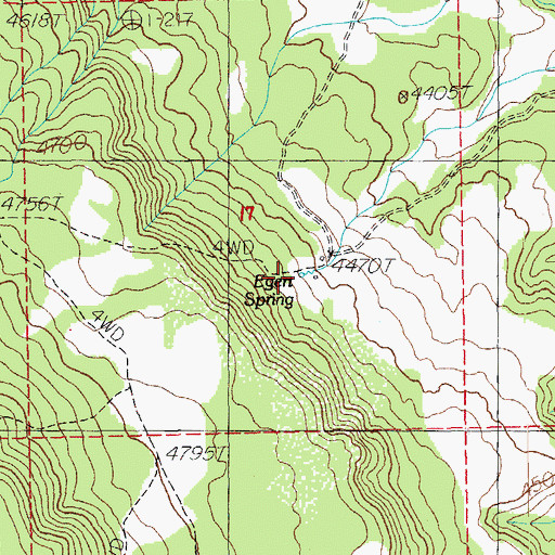 Topographic Map of Egert Spring, OR