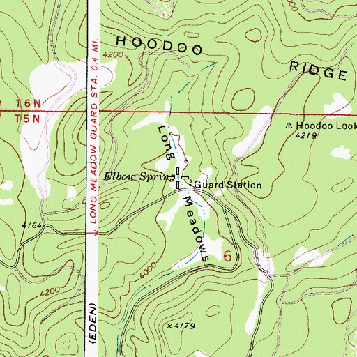 Topographic Map of Elbow Spring, OR