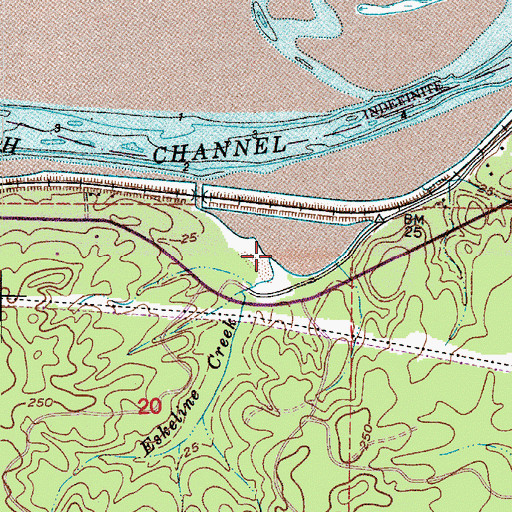 Topographic Map of Eskeline Creek, OR