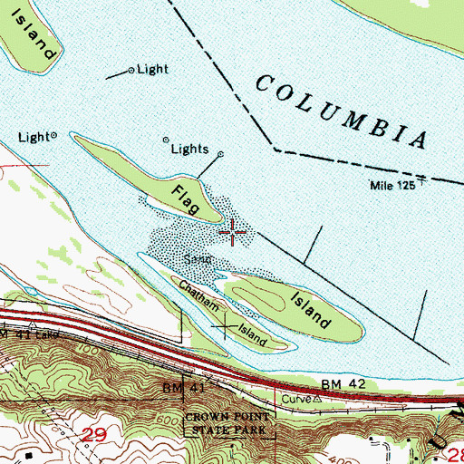 Topographic Map of Flag Island, OR