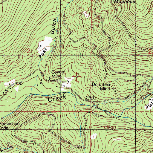 Topographic Map of Florene Mine, OR