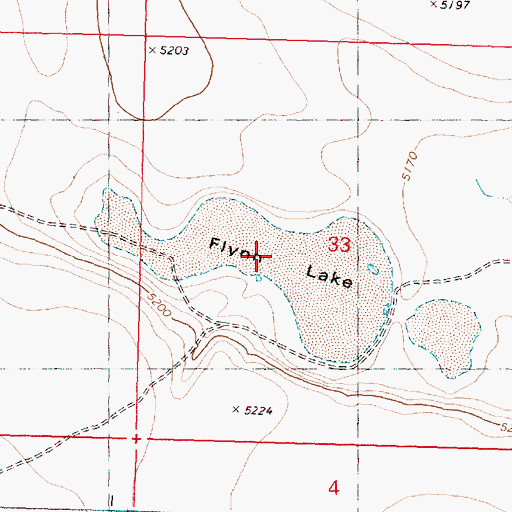 Topographic Map of Flynn Lake, OR