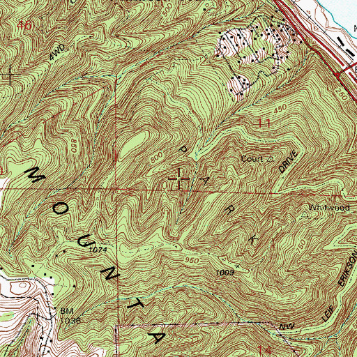 Topographic Map of Forest Park, OR