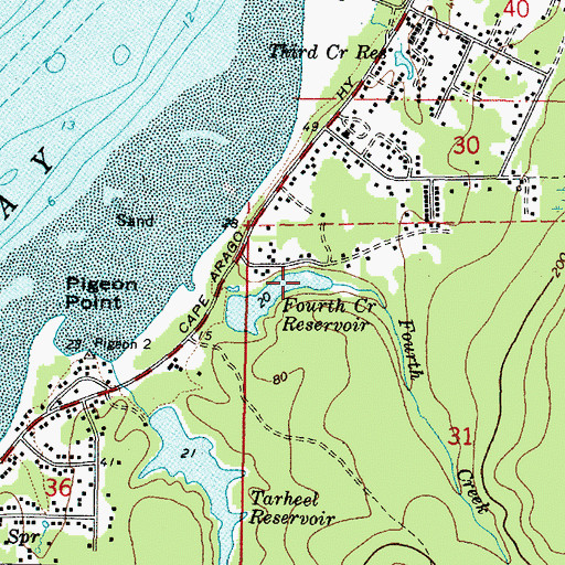 Topographic Map of Fourth Creek, OR