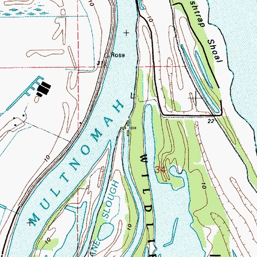 Topographic Map of Gilbert River, OR