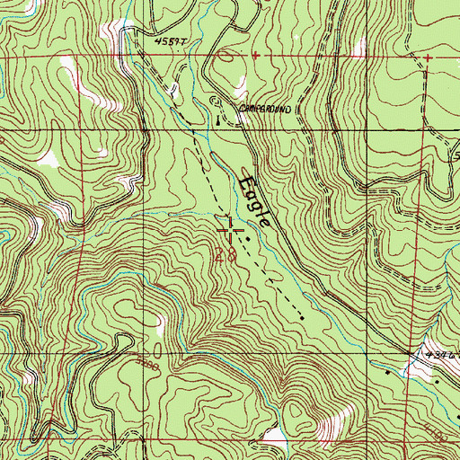 Topographic Map of Glendenning Creek, OR