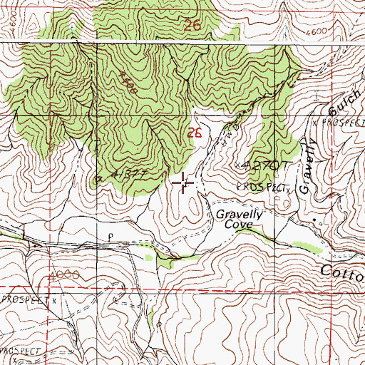 Topographic Map of Gravelly Cove, OR