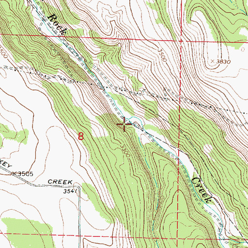 Topographic Map of Graves Creek, OR