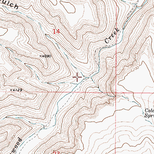 Topographic Map of Green Gulch, OR
