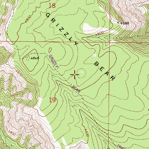 Topographic Map of Grizzly Bear Ridge, OR