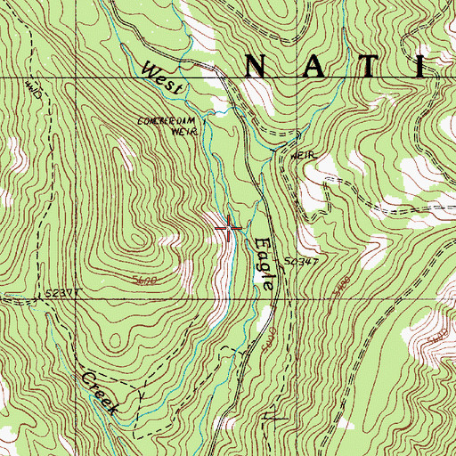 Topographic Map of Grove Creek, OR