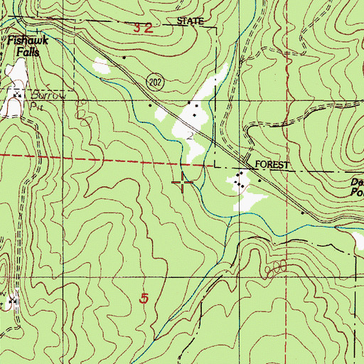 Topographic Map of Hamilton Creek, OR