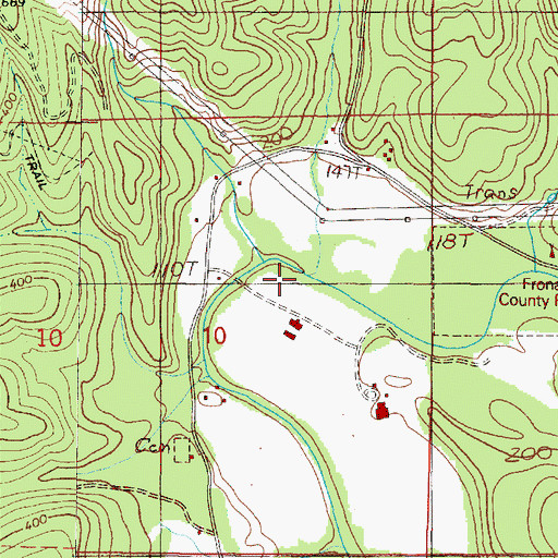 Topographic Map of Hantz Creek, OR