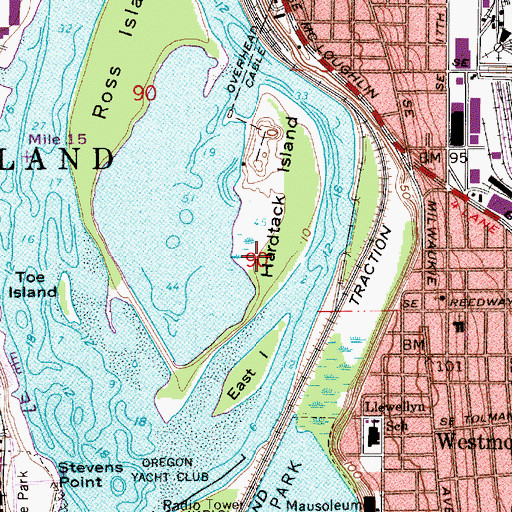 Topographic Map of Hardtack Island, OR
