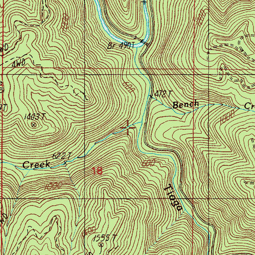 Topographic Map of Hatcher Creek, OR