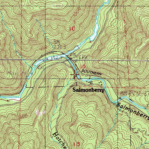 Topographic Map of Hatchery Creek, OR