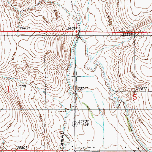 Topographic Map of Henry Gulch, OR
