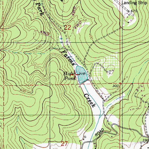 Topographic Map of Hofer Pond, OR